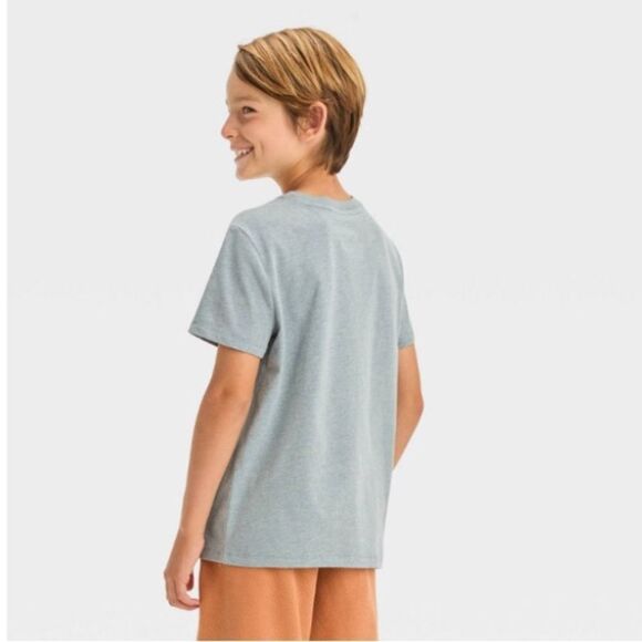 NWT Cat & Jack XS (4/5) Short Sleeve Crewneck T-Shirt Any Game Any Time Shirt - Picture 4 of 7